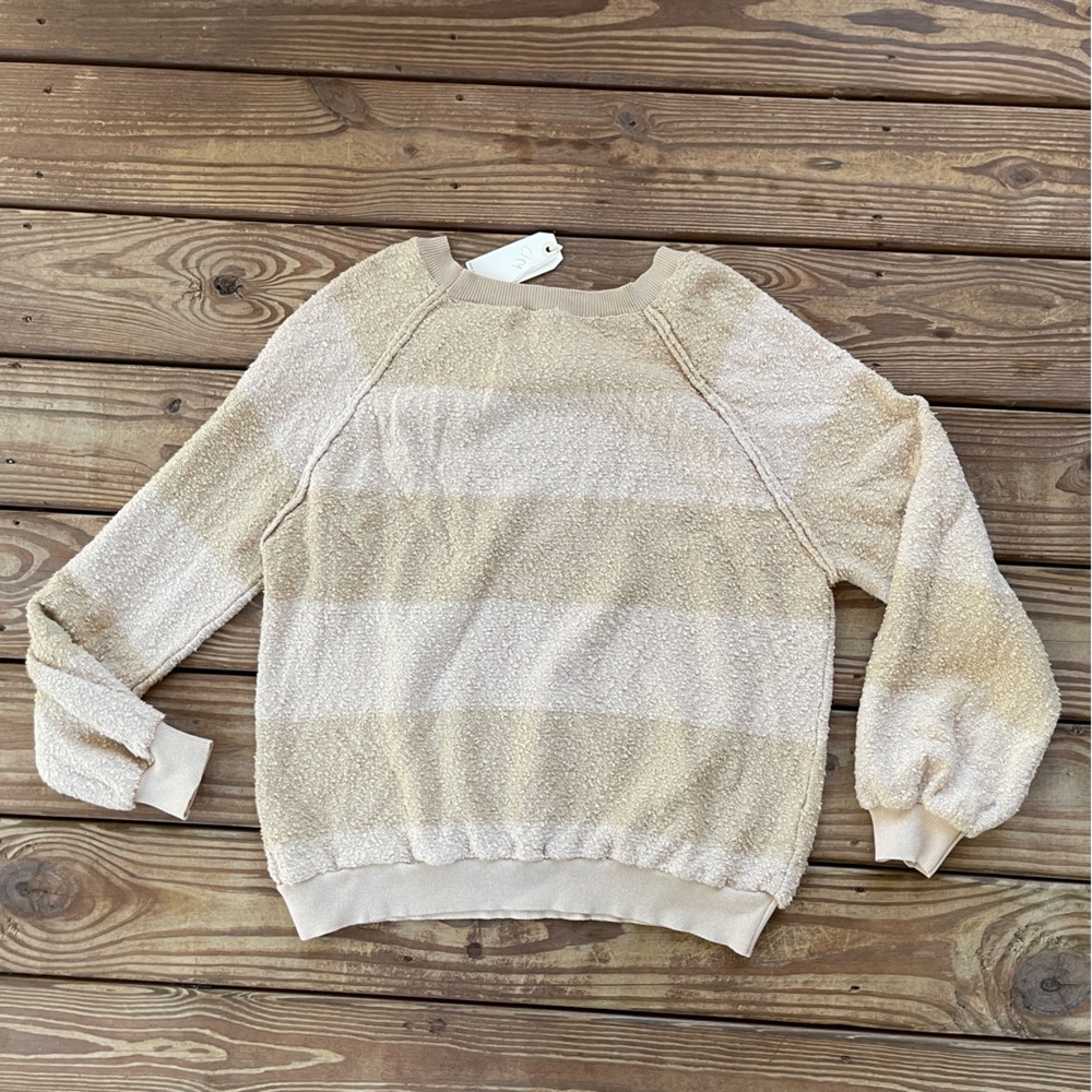 Together Cream Bouclé Terry Knit Sweatshirt Pullover Long Sleeve Size S - Picture 8 of 8